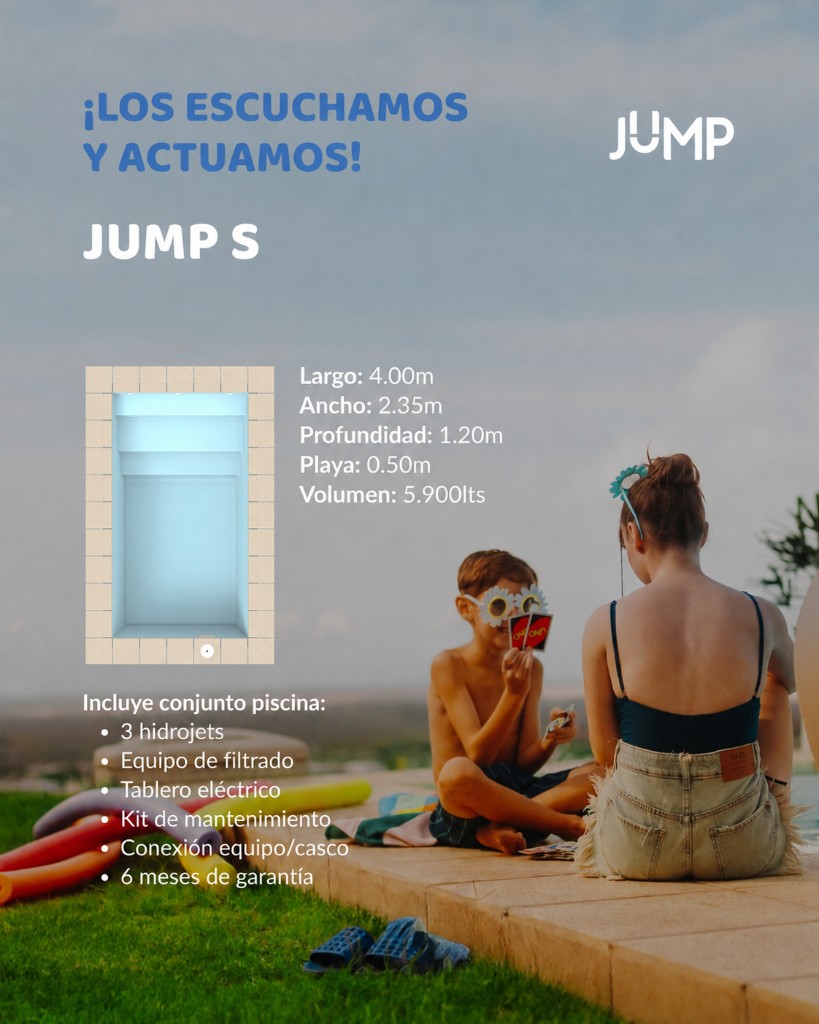 Pileta PractiPool JUMP S para patios pequeños